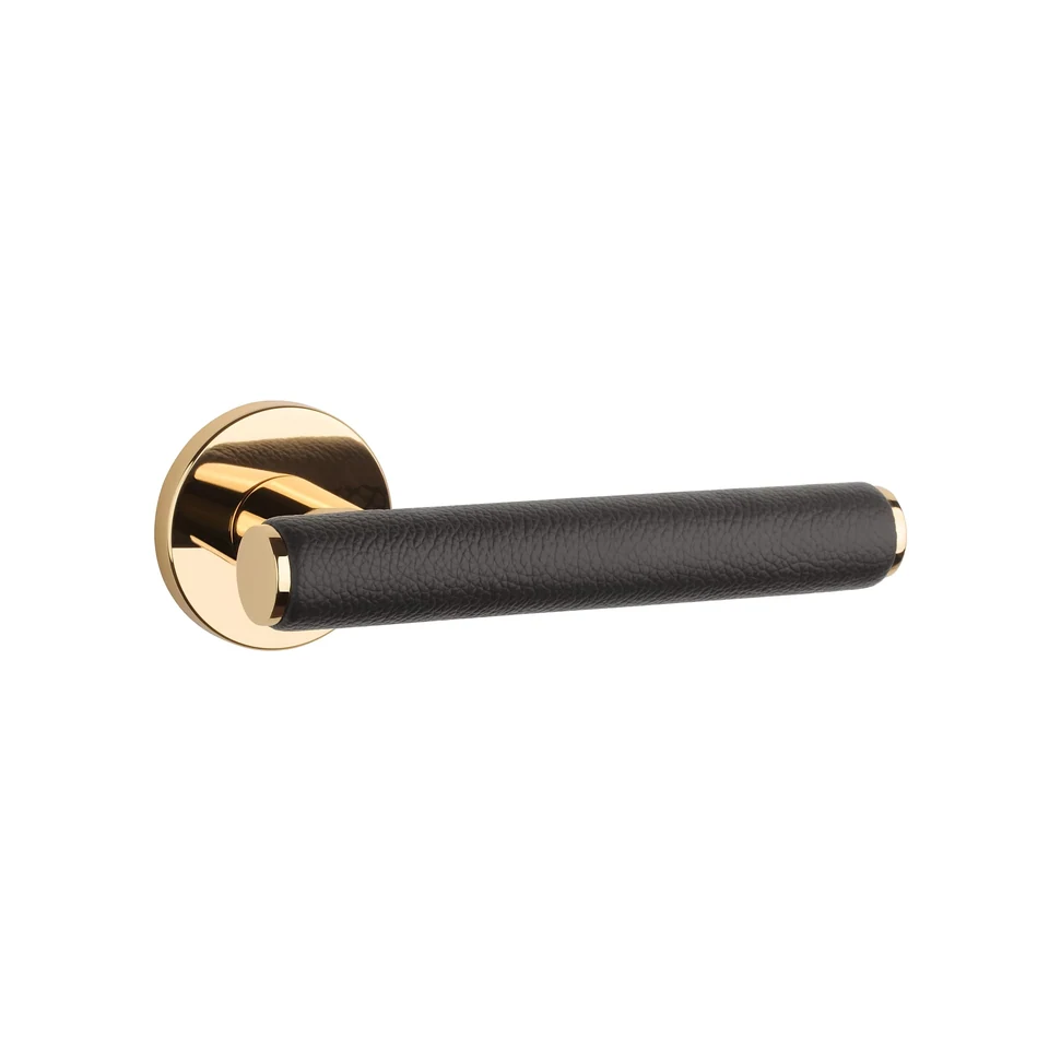 Aprile Egeria R — Polished gold / Brown leather