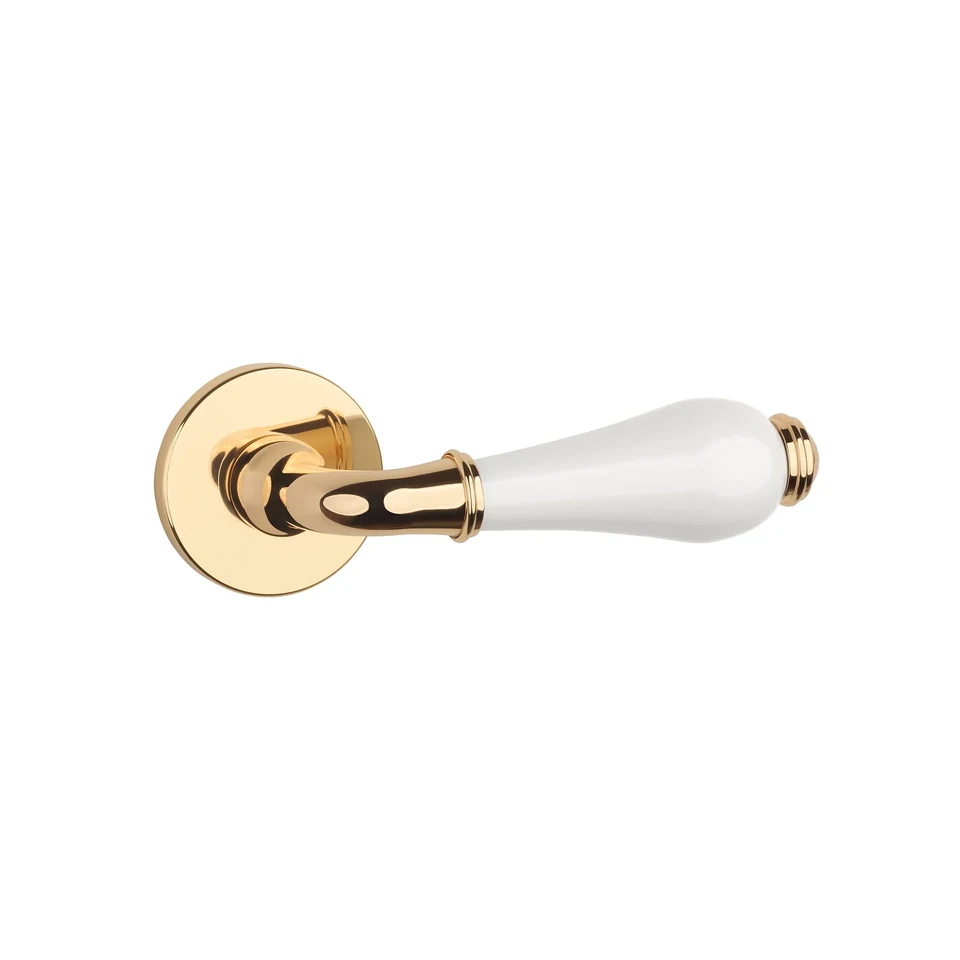 Aprile Dianella R — Polished gold / White ceramics